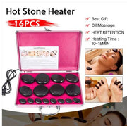 16Pcs Hot Massage Basalt Stone Volcanic Stones Kit Rock SPA Oiled Massager Salon